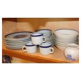 Blue Monterrey stoneware dinnerware -