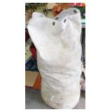 Vintage military canvas duffle bag w/ shop rags