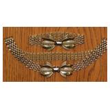 1960's panther link regal bow choker necklace w/
