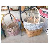12 woven wicker baskets: Easter - Picnic - Bushel