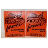 2 plastic pheasant hunting & 1 roadside wildlife