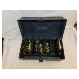 Fishing lures in Plano tackle box