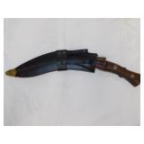 Kukri curved blade utility fighting knife & 2