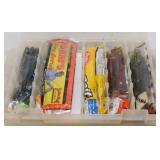 3 storage fishing totes w/ lures & hooks