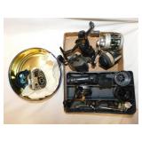 4 fishing casting reels & assembly parts: Bass