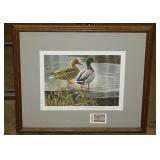 2 pencil signed Ducks Unlimited prints: