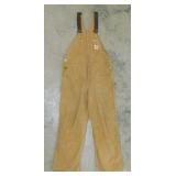 Carhartt canvas bib overalls, size 38x30