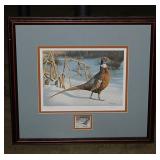 2 pencil signed Illinois Habitat Stamp prints: