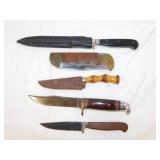 6 fixed & folding blade hunting & utility knives