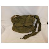 Mid Century canvas US military field gas mask bag