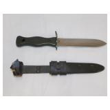 West German military combat knife & scabbard,
