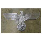 Cast aluminum German Railroad Eagle wall sign,