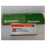 3 boxes ammo ammunition: Winchester - Remington