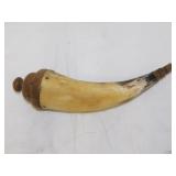 Antique black powder horn