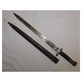 British Pattern 1907 sword bayonet & scabbard,