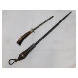 2 vintage knife honing tools, 12" & 19" long