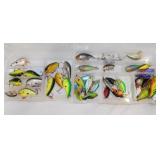Fishing lures in 2 storage cases