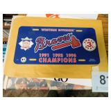 Atlanta Braves license tag plate - mini van