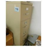 Metal file cabinet (4 drawers) 15" x 25" x 52"