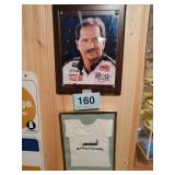 Dale Earnhardt photo in mounted wood plaque -