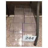 Ten 1:24 scale acrylic display boxes w/ end caps