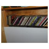 Shelf of CD music A-B alphabatized