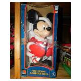Mickey Mouse, 20", holiday animation, head & arm