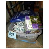 Tote full icicle and indoor Christmas lights -