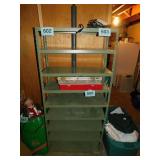 Metal shelving unit, nine shelves including top,