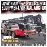 VIRTUAL CRANE, HEAVY TRANSPORT, & SUPPORT EQUIP AUCTION- MAY 16TH AT 1PM CT