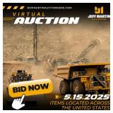 VIRTUAL MINING, HEAVY EQUIPMENT & SUPPORT EQUIPMENT AUCTION- MAY 15TH AT 10AM CT
