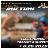 ONLINE ONLY  - ELECTRONICS, TRANSIT & SURVEY EQUIPMENT AUCTION - BEGINS CLOSING AUGUST 26TH 10 AM CT
