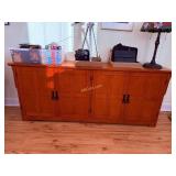 4- Door Maple Media Storage Cabinet, Measures: