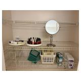 Silver Makeup Mirror on Pedestal, White Health o