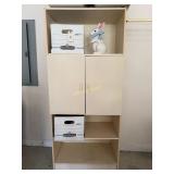 Off-White 5-Shelf, 2-Door Storage Cabinet, (30ï¿½W