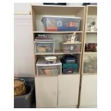 Off-White 5-Shelf, 2-Door Storage Cabinet, (30ï¿½W