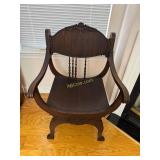 Victorian Style Savonarola Chair, Antique (*