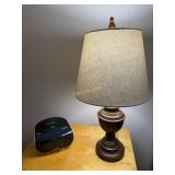 Bronze Painted Lamp with Khaki Lamp Shade, Sony