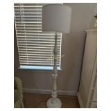 White 61ï¿½T Floor Standing Lamp with White Lamp