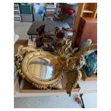 ï¿½Eagleï¿½ Round Gold Mirror, ï¿½Angelï¿½ with Harp Wall
