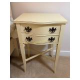 Off-White 2-Drawer Side Table with Nightstand,