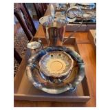 4pc Silver Plated Serving Platters, Old Hampshire