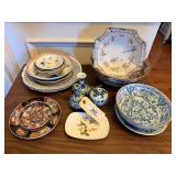 3 Blue and White Porcelain Chinoissene Bud Vases,