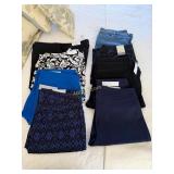 Chicos Black Six e 16R Slim Leg Pants, 2 Pair of