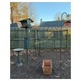 Small Metal Bird Bath, Litt Bird Feeder, Shepards