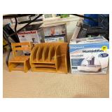 Ultra Sonic Humidifier, Wooden Desk Organizer