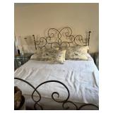 King Bed with All Bedding, Wright Iron Elaborate