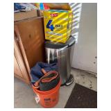 Simple Human, Stainless Trash Can with 2 Boxes of