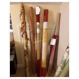 5- Partial Rolls of Gold/ Cranberry Red