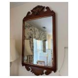 Chippendale Style Mahogany Mirror, Measures: